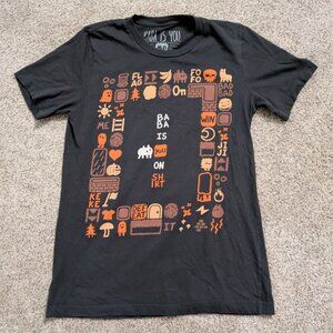 Baba Is You T Shirt Mens Medium Black Graphic Print FanGamer Tee Indie Game